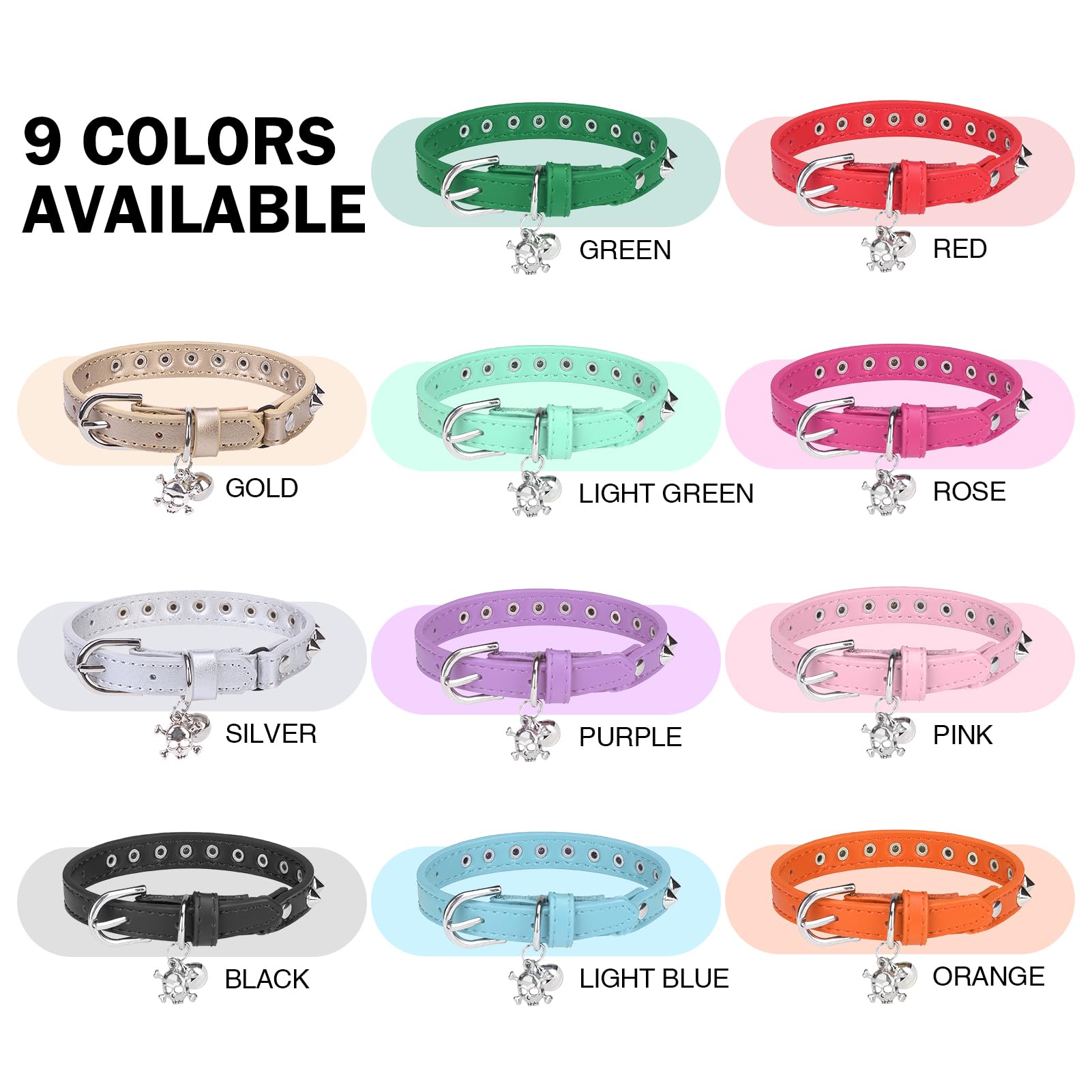Collar de cuero DILLYBUD puesto en mascota, ideal para fotos y fiestas.