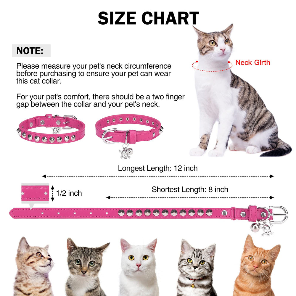 DILLYBUD collar ajustable de 8-12 pulgadas para gatos pequeños