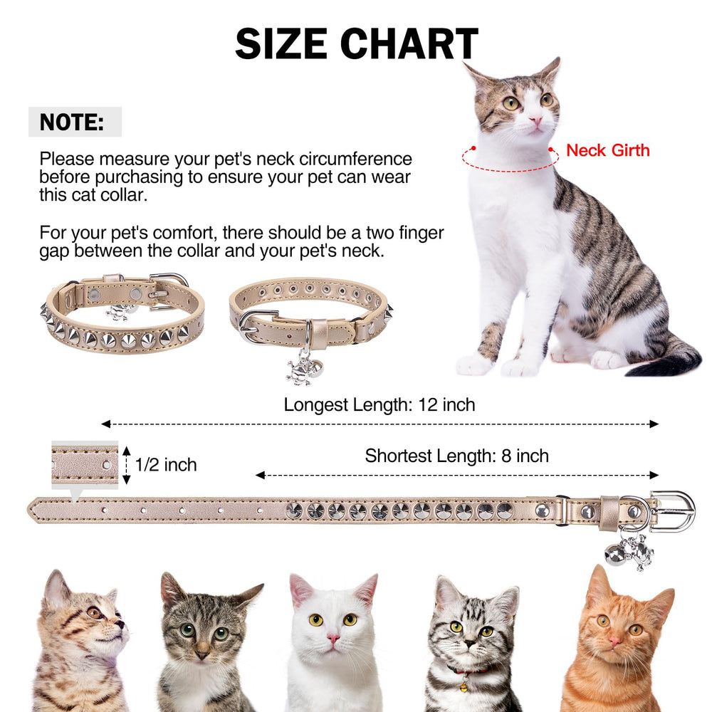 DILLYBUD collar ajustable 8-12 pulgadas para gatitos pequeños