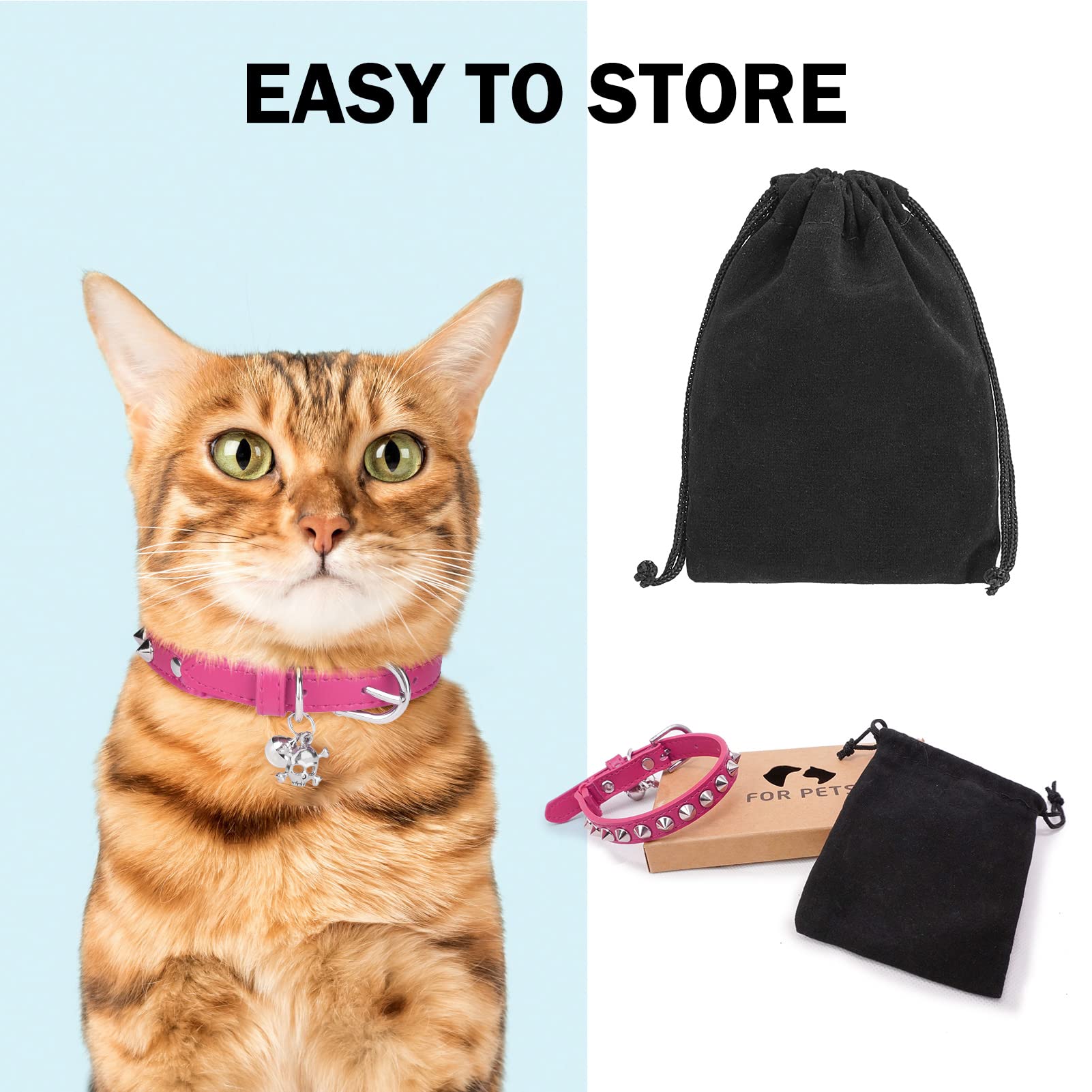 DILLYBUD collar para gato con anilla en D para identificación