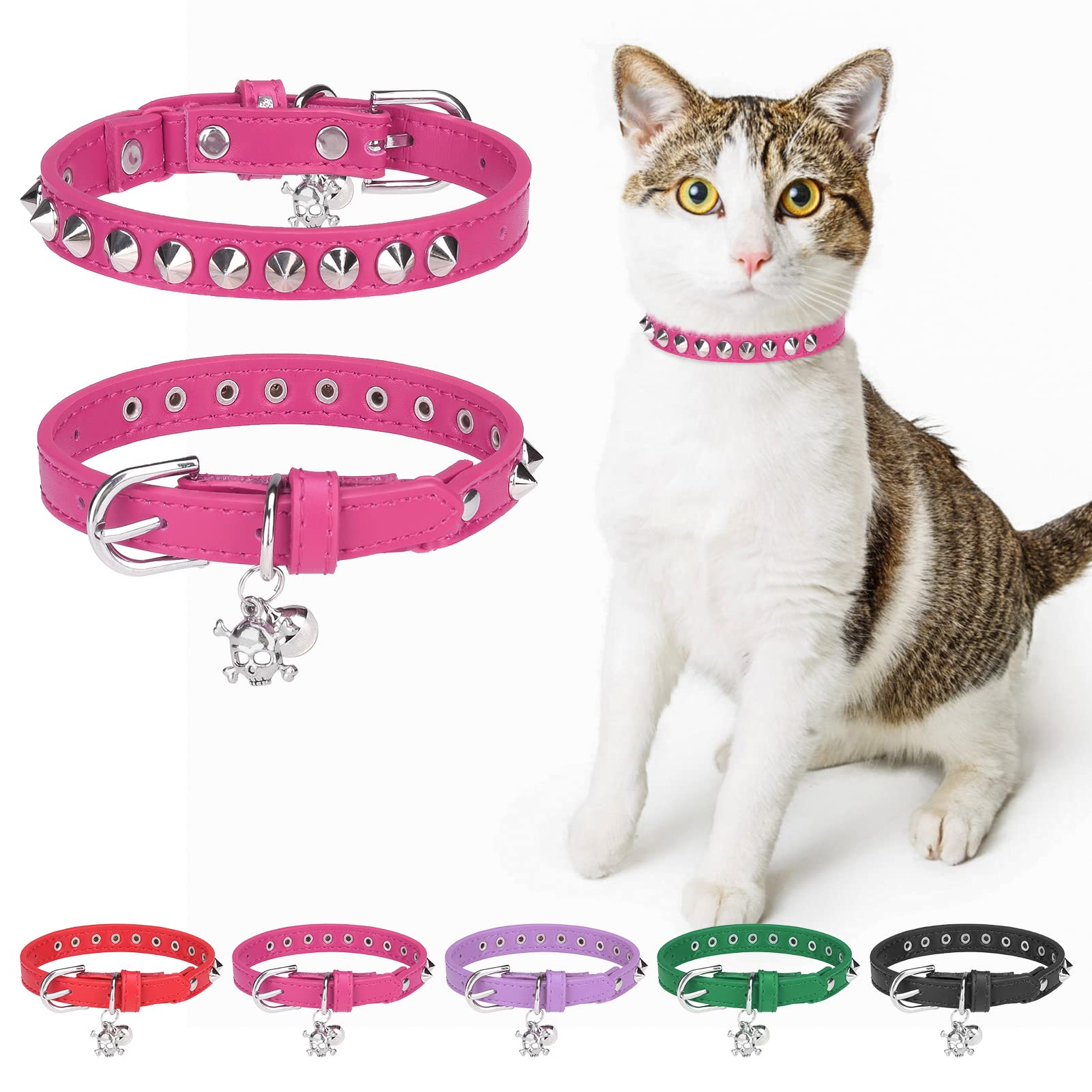 DILLYBUD collar para gato con cascabel, cómodo y visible en interiores