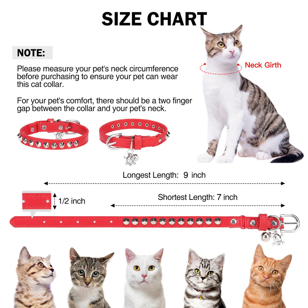 DILLYBUD collar gato cuero con cráneo ornamental, estilo único para fiestas