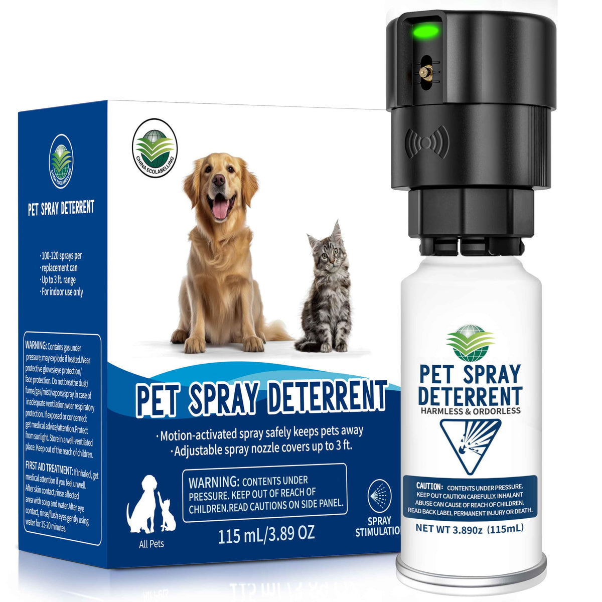 diloqio sistema disuasorio de spray para gatos protegiendo muebles