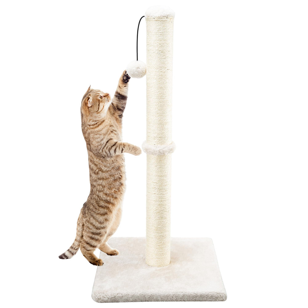 Dimaka poste rascador vertical de 74 cm para gatos, ideal para estiramientos de tamaño estándar.