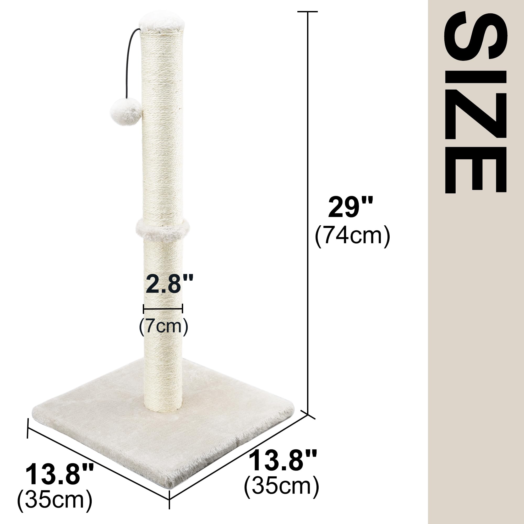 Dimaka rascador con cuerda de sisal para rascar con textura natural.