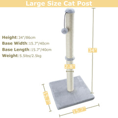 Dimaka rasca-gato con sisal natural y estructura estable para uso diario.