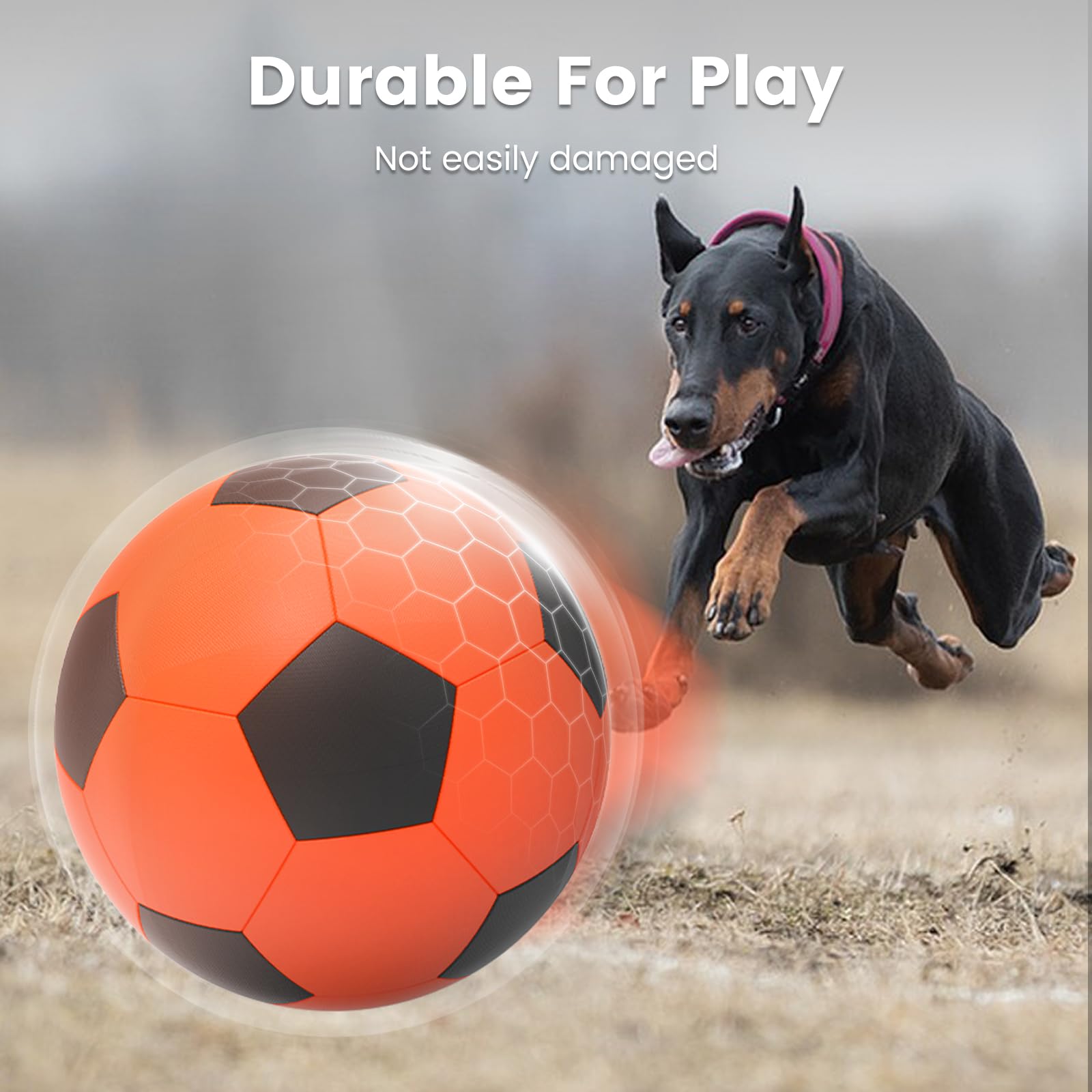 Diman bola grande y duradera, resistente a la fricción para juegos prolongados.