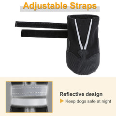 Dimicoo botas con correas reflectivas para seguridad nocturna.