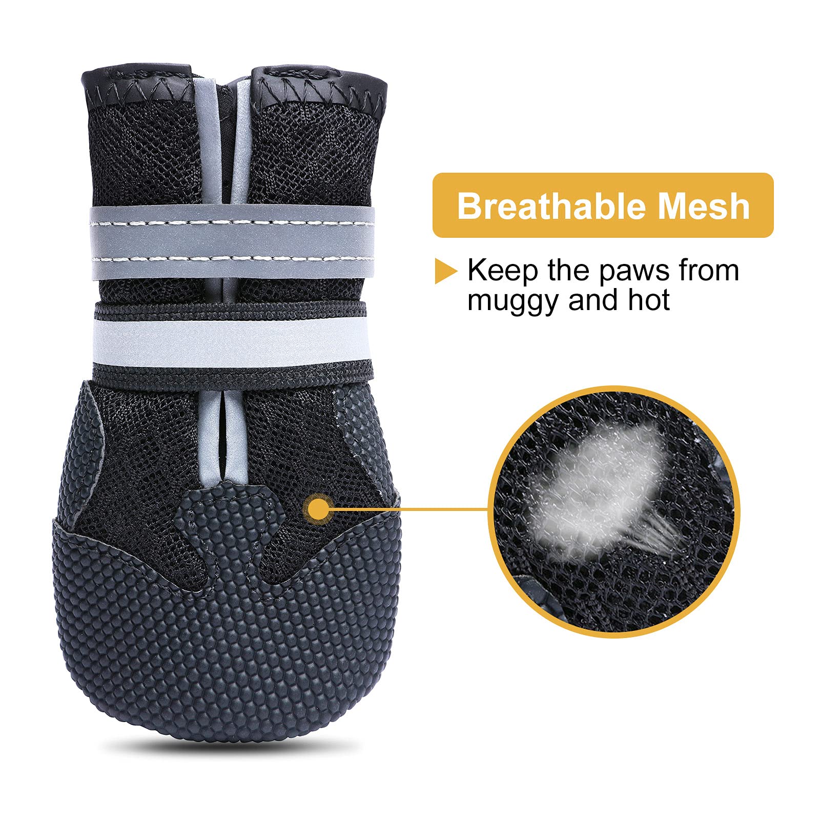 Dimicoo botas para perro con suela antideslizante brindan mayor agarre.