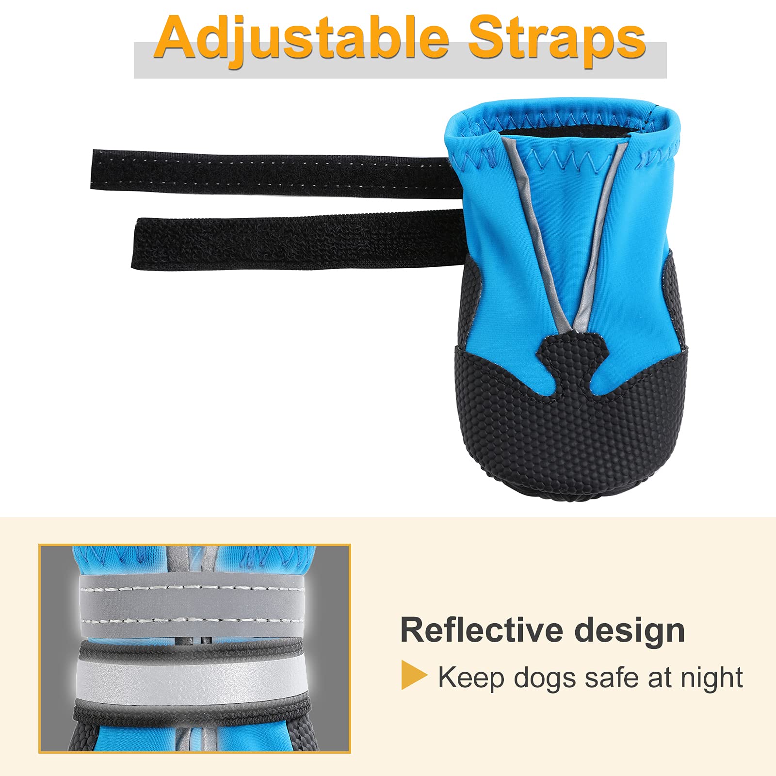 Dimicoo botas con correas reflectantes para seguridad nocturna