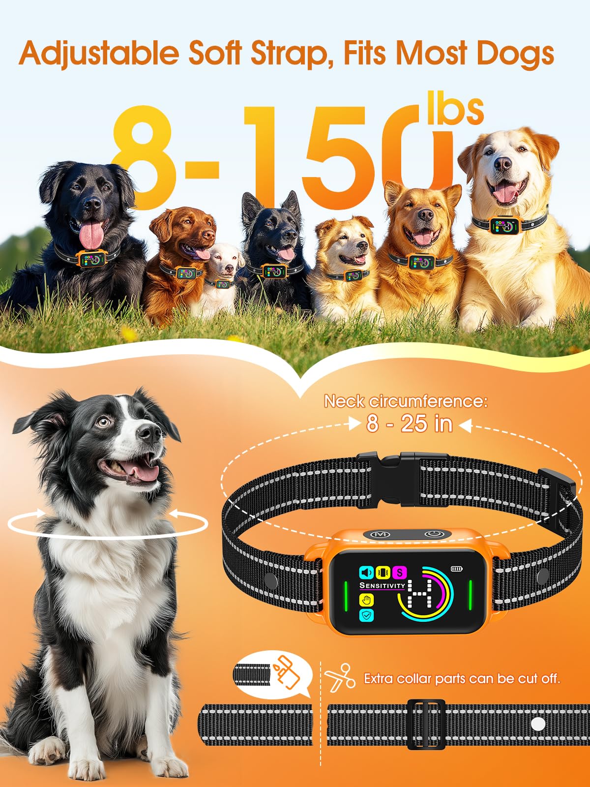 DINJOO ajuste universal, cómodo para perros de varios tamaños.