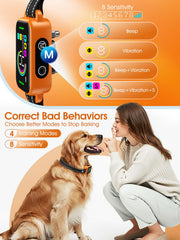 DINJOO collar con modos de entrenamiento Sonido y Vibración para aprendizaje gradual.