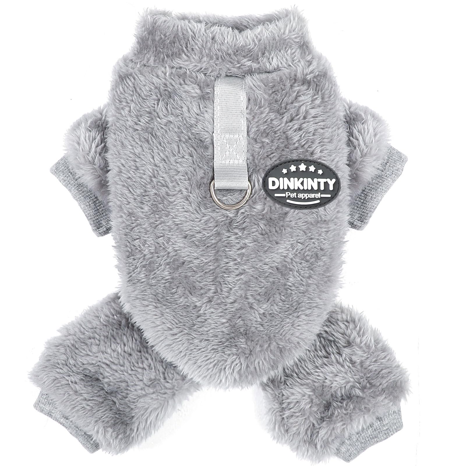 Dinkinty suéter para perro gris talla xxs, calor cómodo para paseos