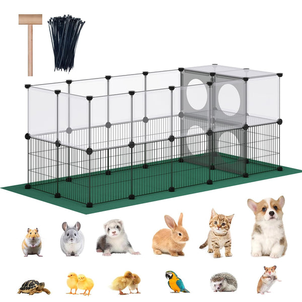 DINMO corrales para mascotas: altura 24 pulgadas para seguridad y juego en casa