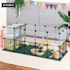 DINMO paneles hierro-plastico permiten visualización clara para interactuar con tu mascota