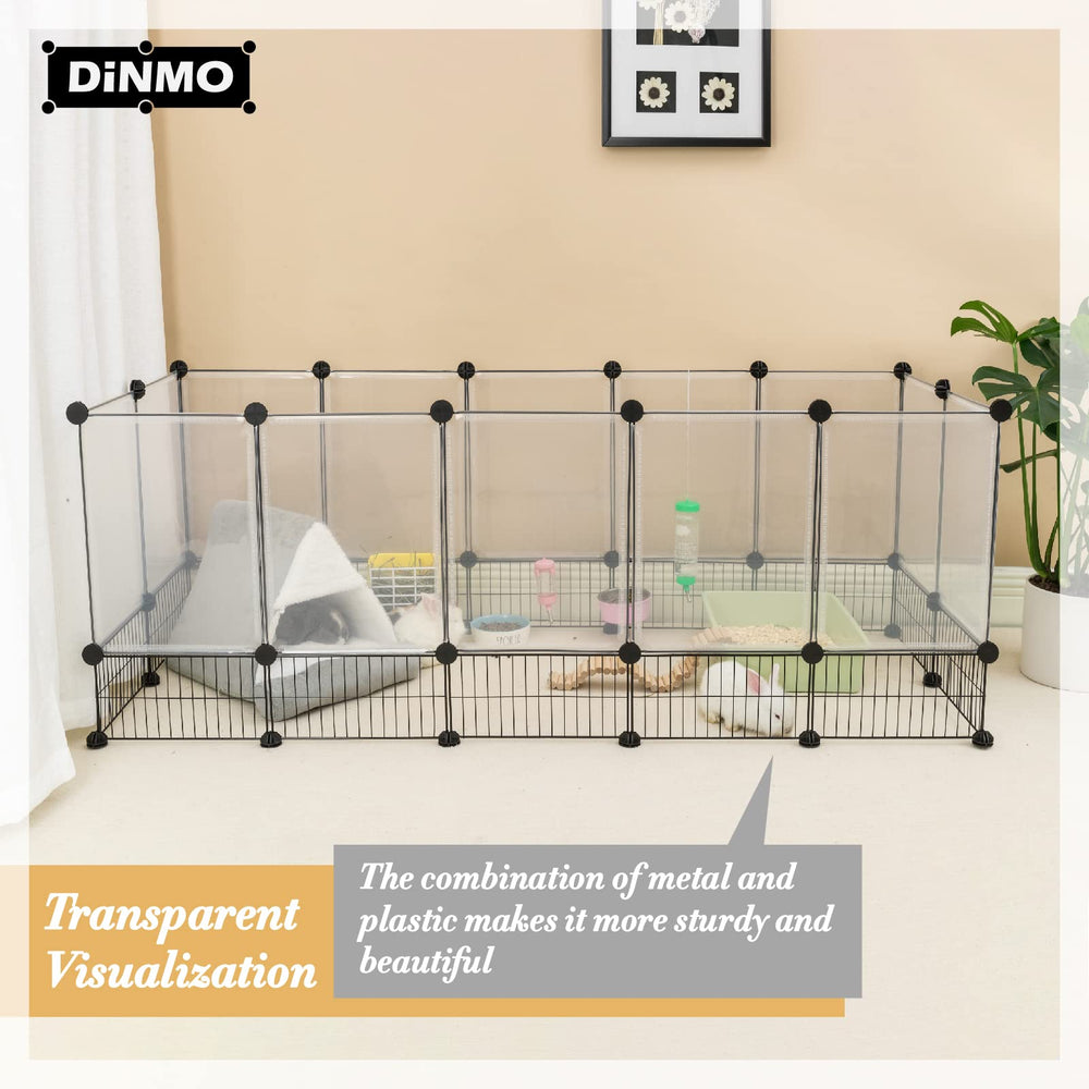 DINMO jaula-placa PP transparente facilita observar a tu conejo sin perturbarlo