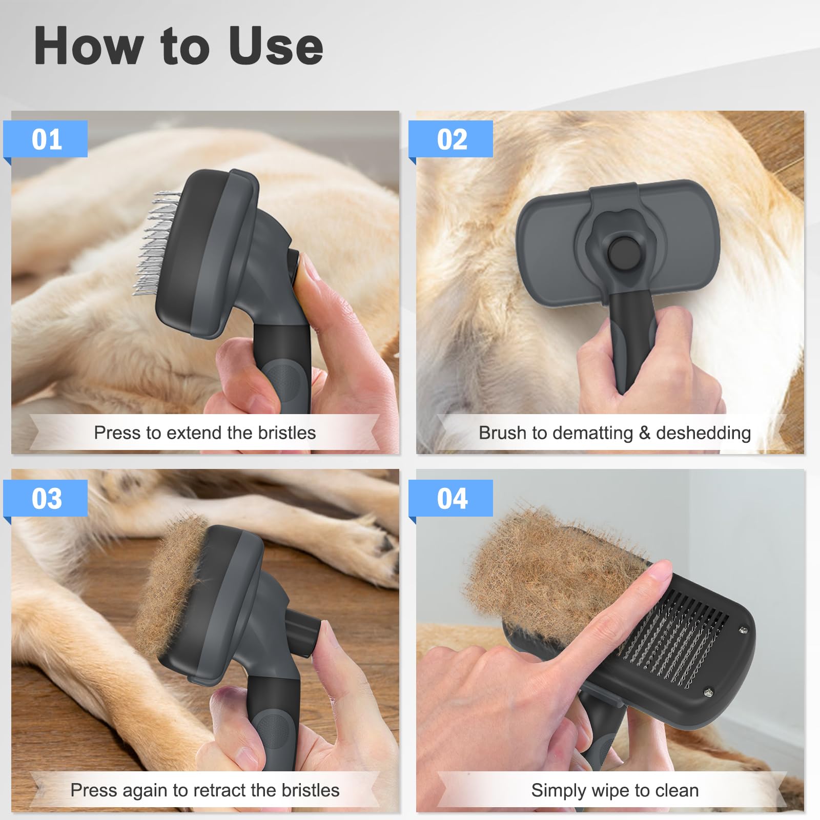 Dipoo cepillo multiusos para perros, gatos y otros animales.