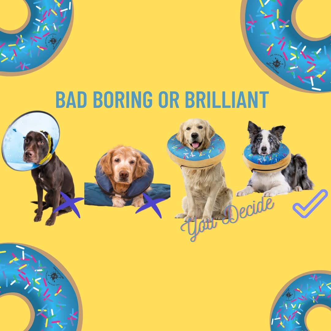 Dona ajustable DIRTY LITTLE PAWS azul, compatible con diferentes cuellos.