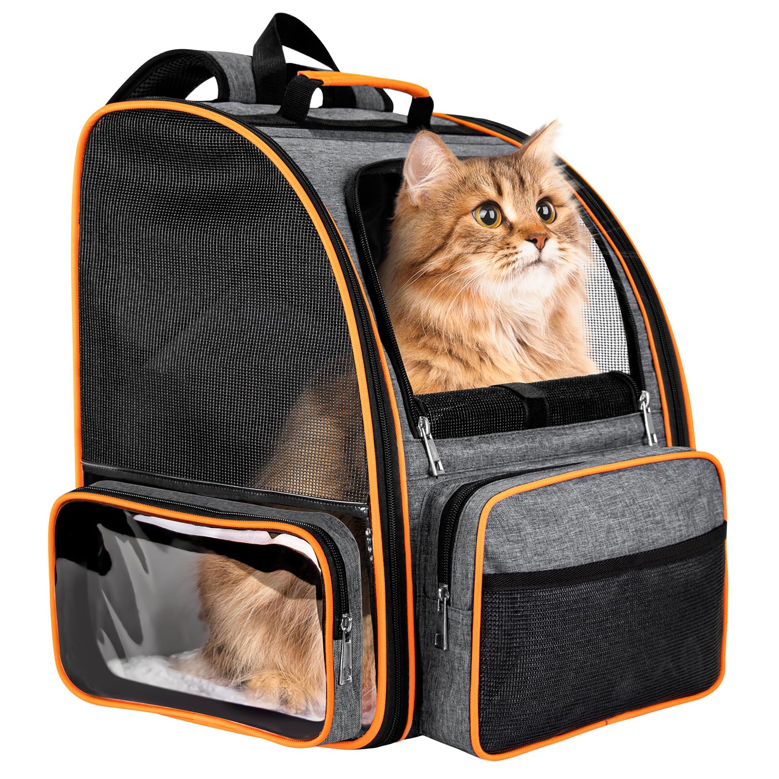 Discala mochila transportín ventilada frontal para mascota con buena visibilidad