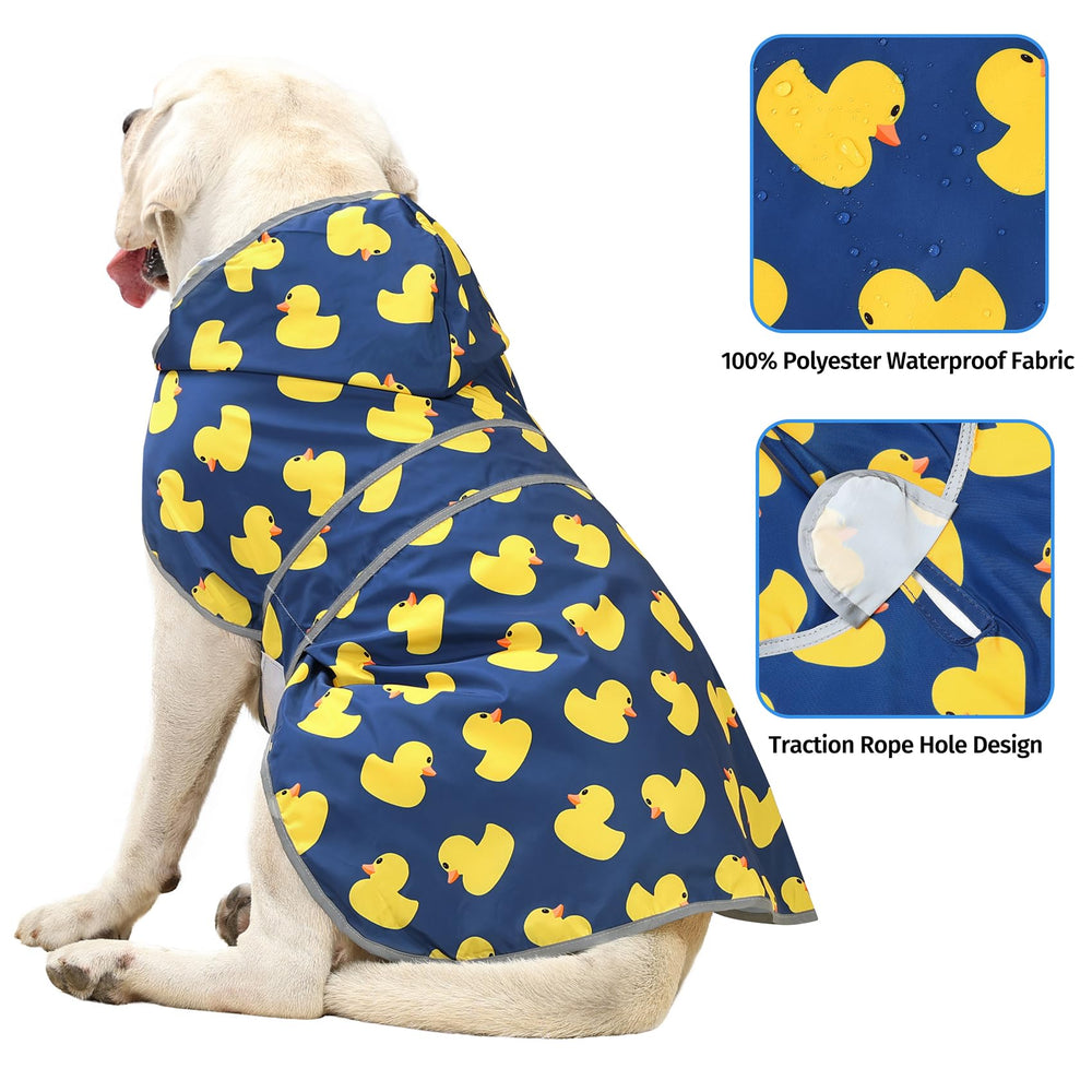Diseño elegante de abrigo para perros en lluvia.