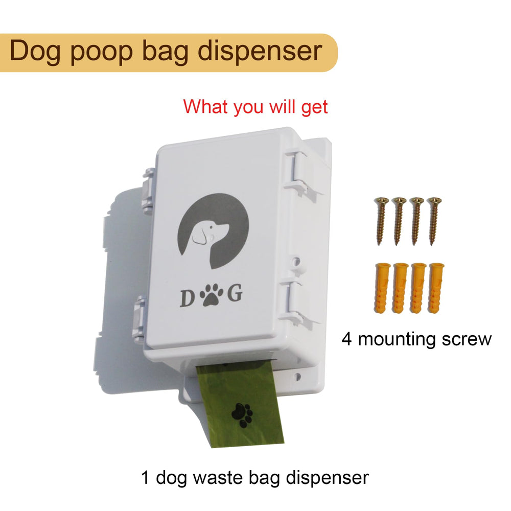 Dispensador compatible con rollos de bolsas estándar para perros.