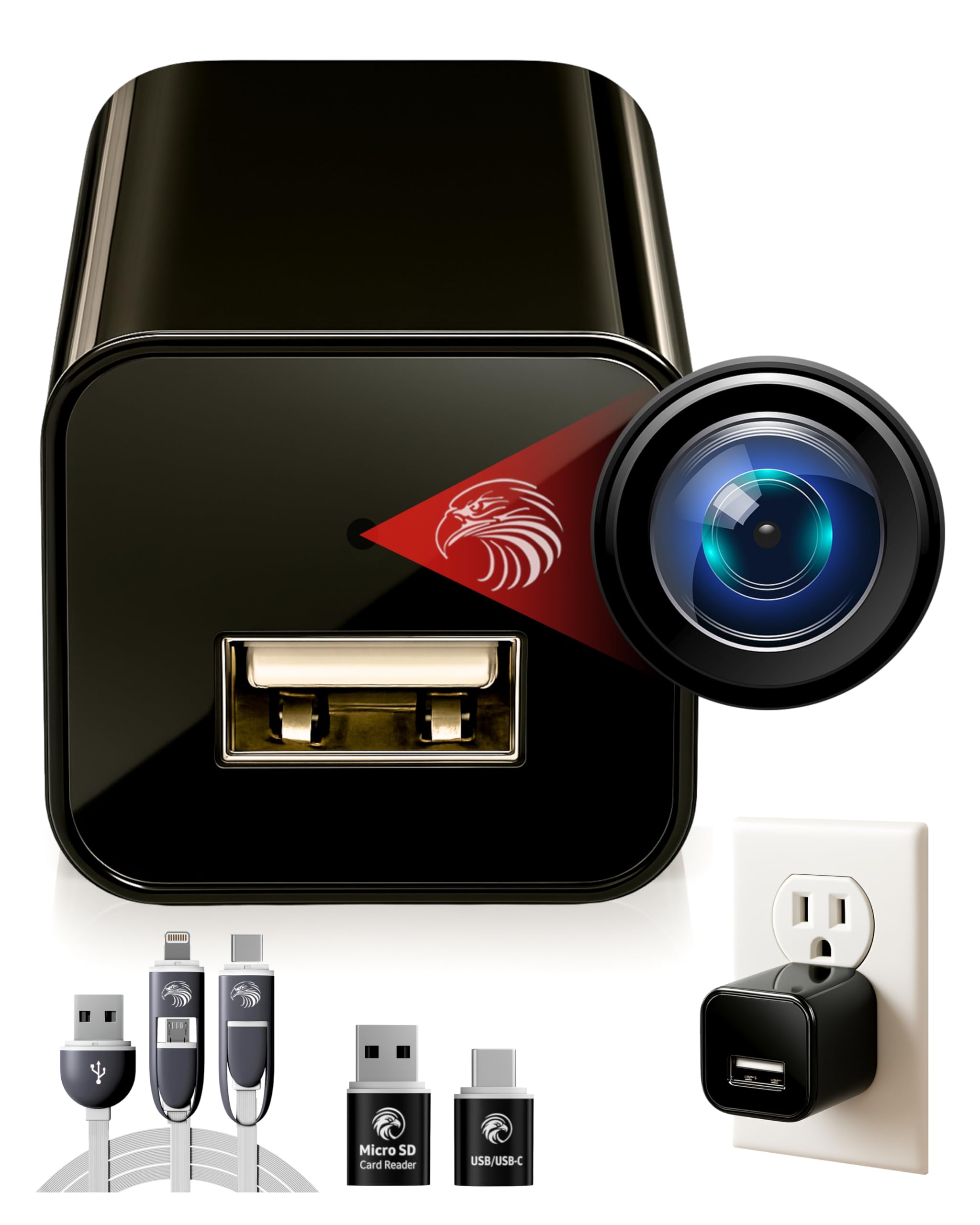DIVINEEAGLE Domo cámara 1080p frente: captura nítida para interiores y mascotas.