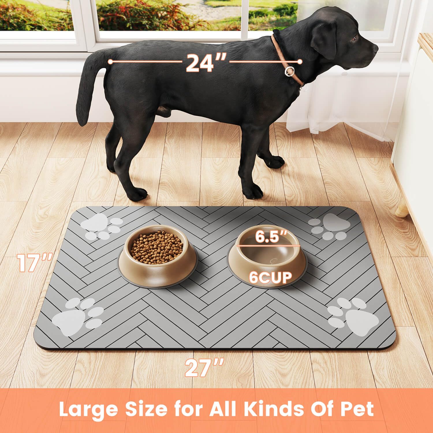 DK177 alfombrilla adecuada para gatos y perros, uso en comidas y bebidas