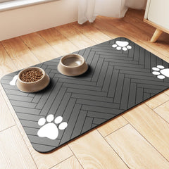 DK177 alfombrilla absorbente para mascotas, absorbe líquidos rápidamente para mantener el área de comida limpia.
