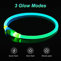 Collar LED Dlitk para caminatas nocturnas con buena visibilidad