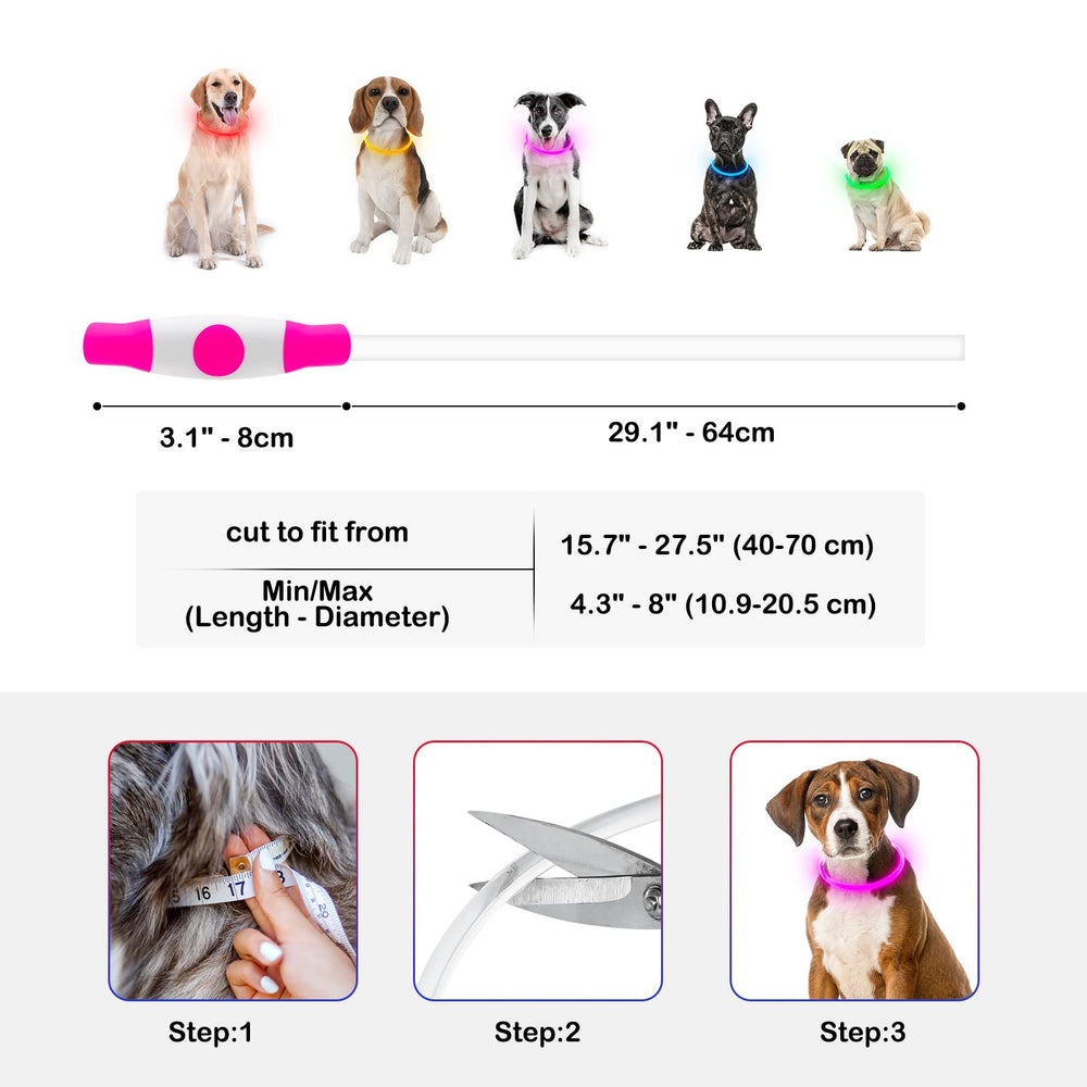 Collar TPU recortable Dlitk para perros, ajuste cómodo a diferentes cuellos