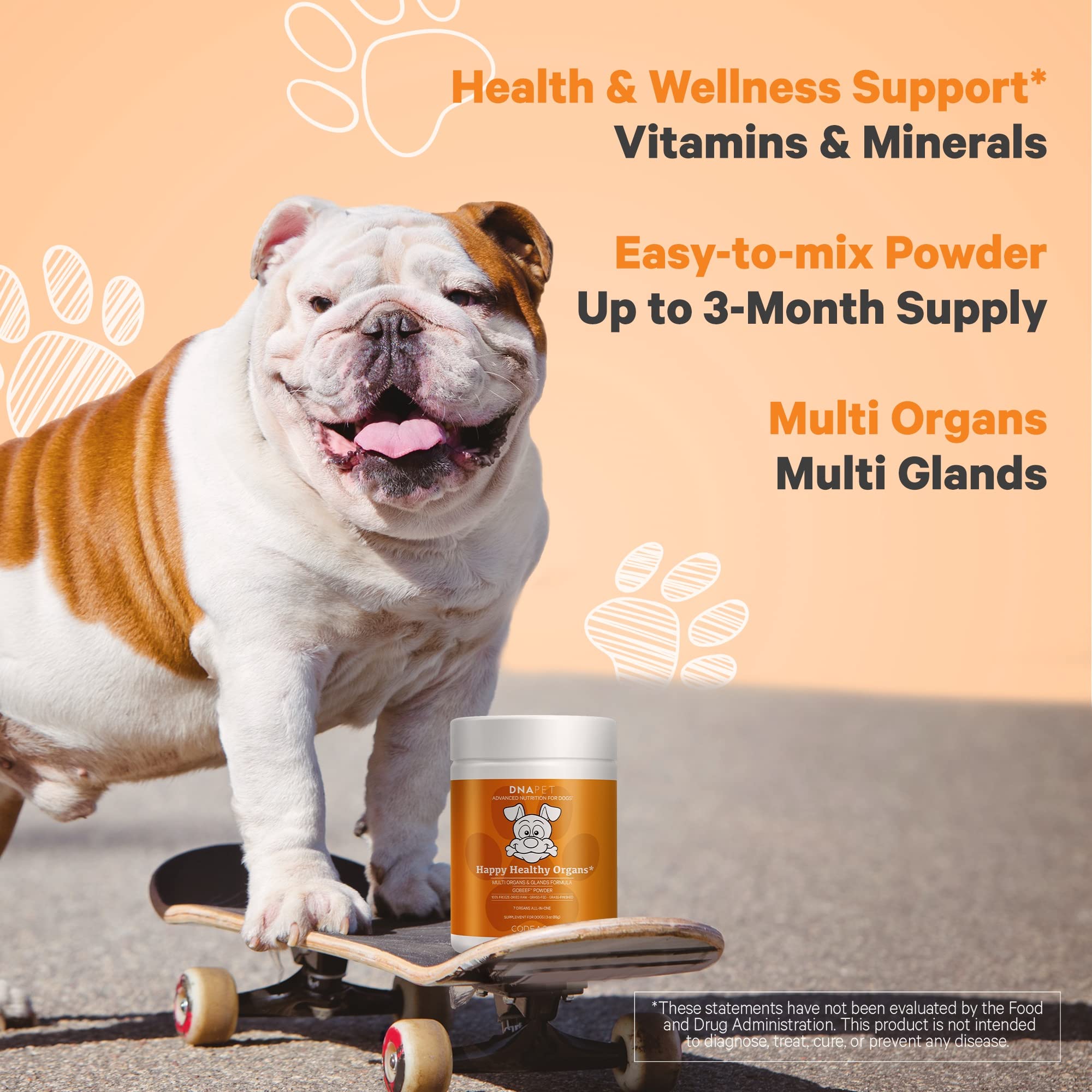 DNA PET páncreas deshidratado para perros, fuente de vitamina B5.