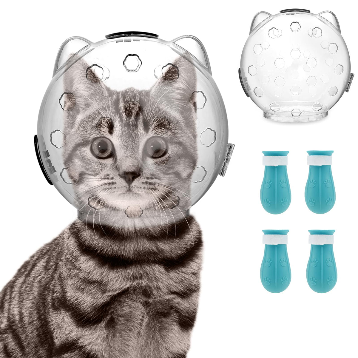 dnamyjme hocico-gato visor transparente facilita ver el entorno durante el aseo