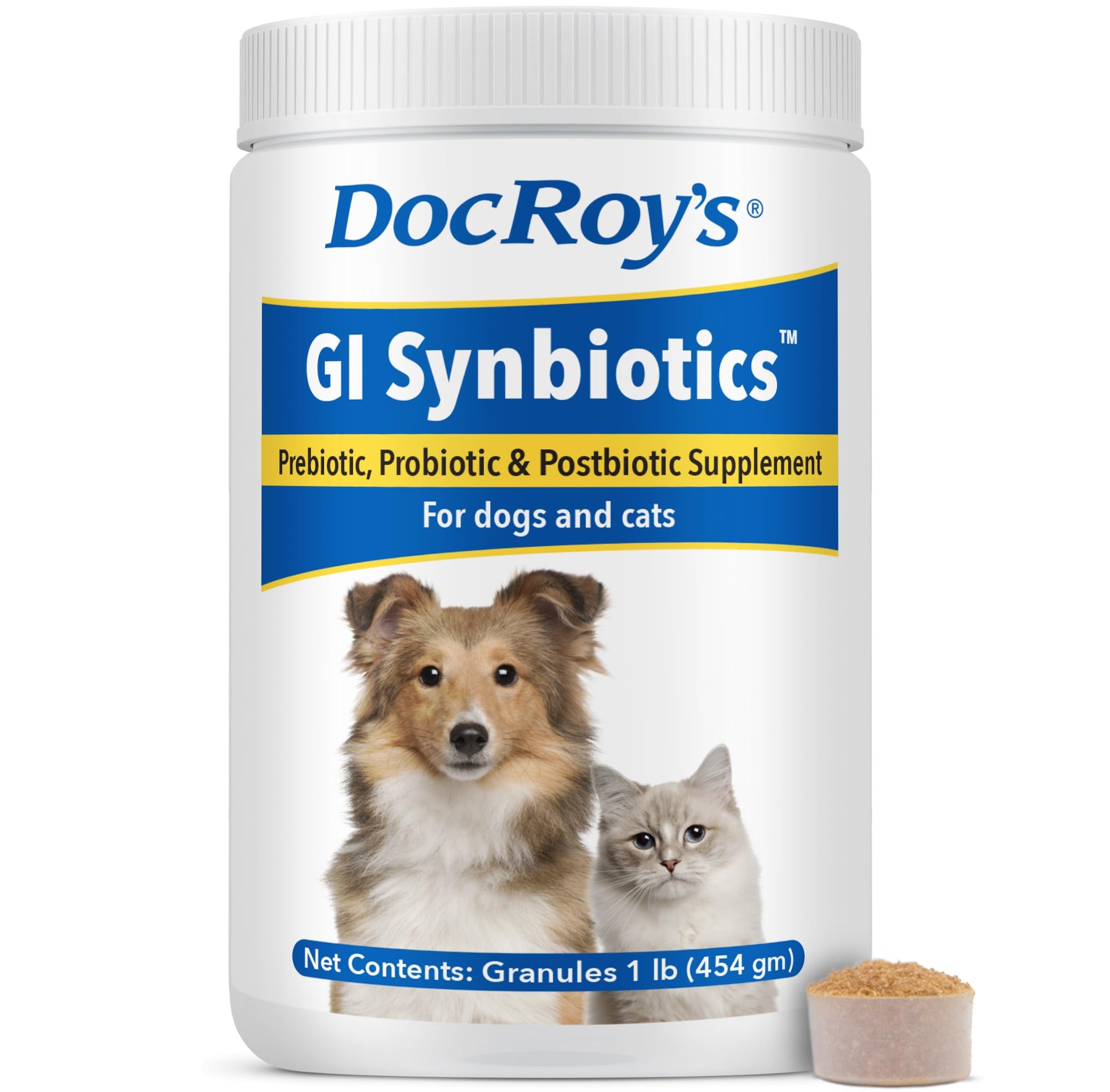 Doc Roy’s GI Synbiotics granulos digestivos para perros y gatos