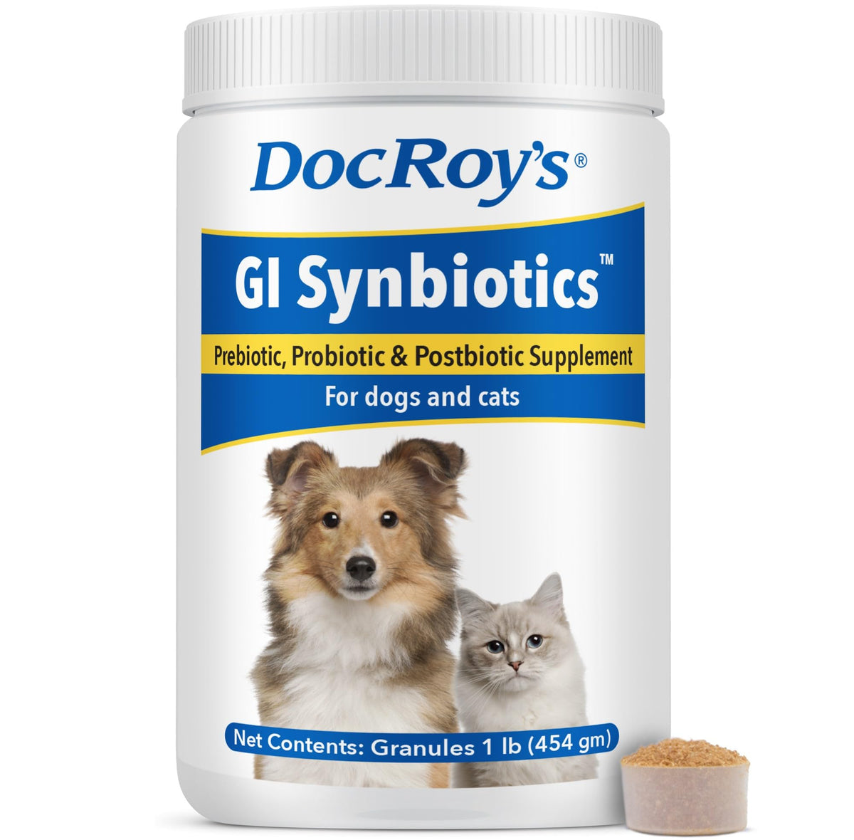 Doc Roy’s GI Synbiotics granulos digestivos para perros y gatos