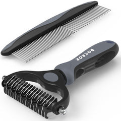 Docrok cepillo de peluquería para perro deshedding facilita el cepillado cómodo.