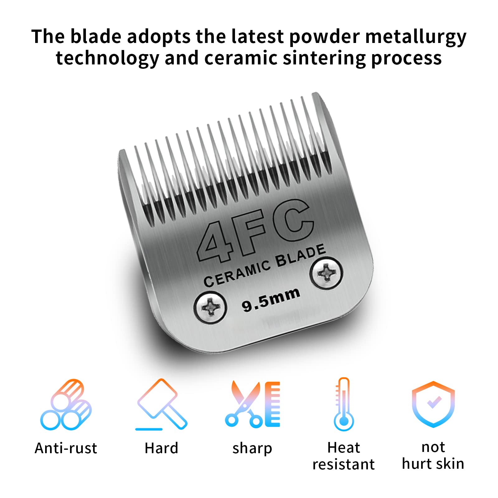 Hojas 4FC DODAER compatibles con Andis, Oster y Wahl para grooming suave