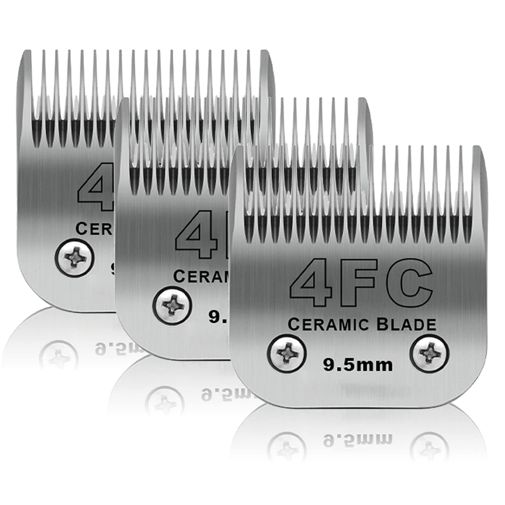 Hojas cerámicas 4FC DODAER tres pack, corte de 9,5 mm para mascotas
