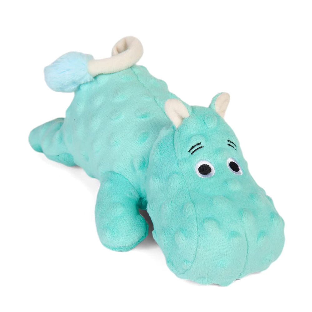 Juguete dododola hipopótamo peluche con sonajero y papel crujiente para perros