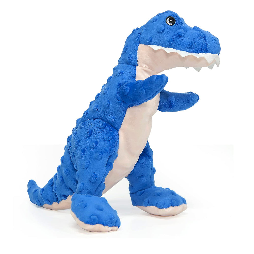 Dododola juguete dinosaurio azul de peluche para masticar suave y juego prolongado.