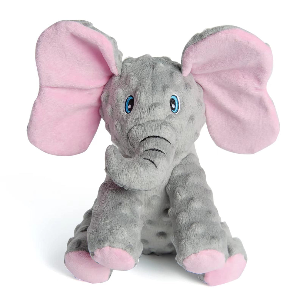 Juguete elefante sonoro de DODODOLA para perros, ideal para masticar y jugar.