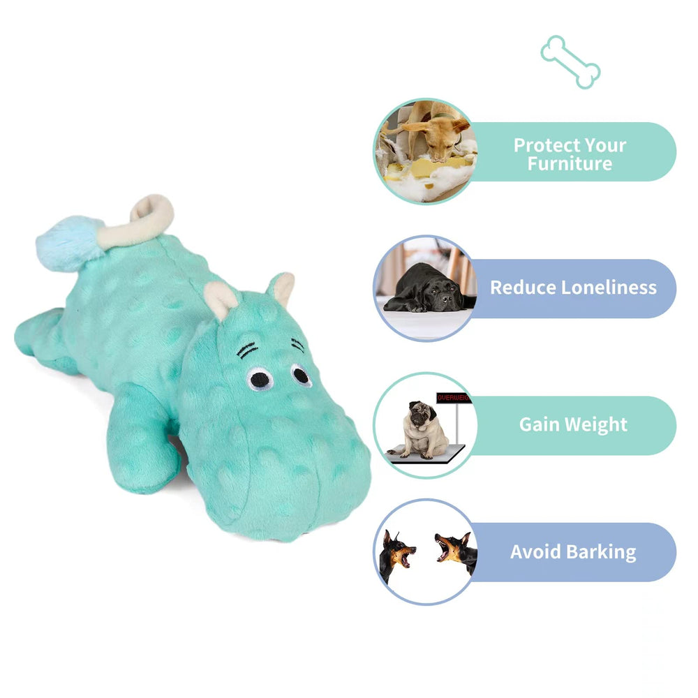 Dododola hipopótamo peluche para perros en colores brillantes para masticar