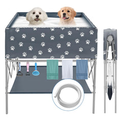 Doerpuz banera para perros con espacio amplio para baños comodos y sin esfuerzo