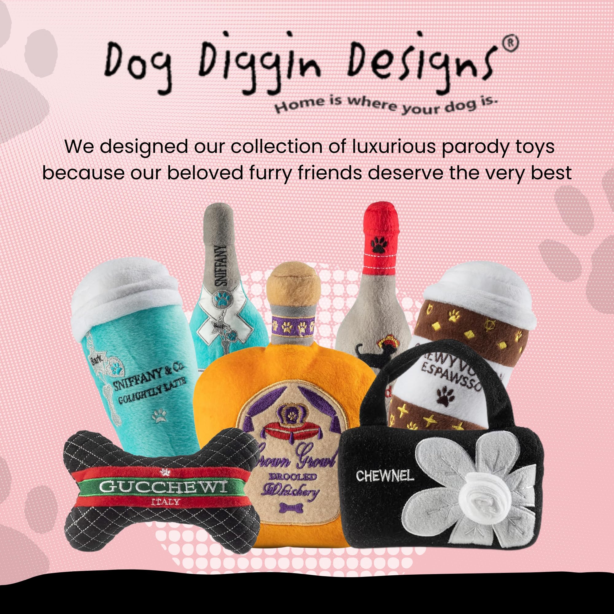 Dog Diggin Designs Runway Pup dimensiones 4x3x2 tamaño compacto para razas pequeñas