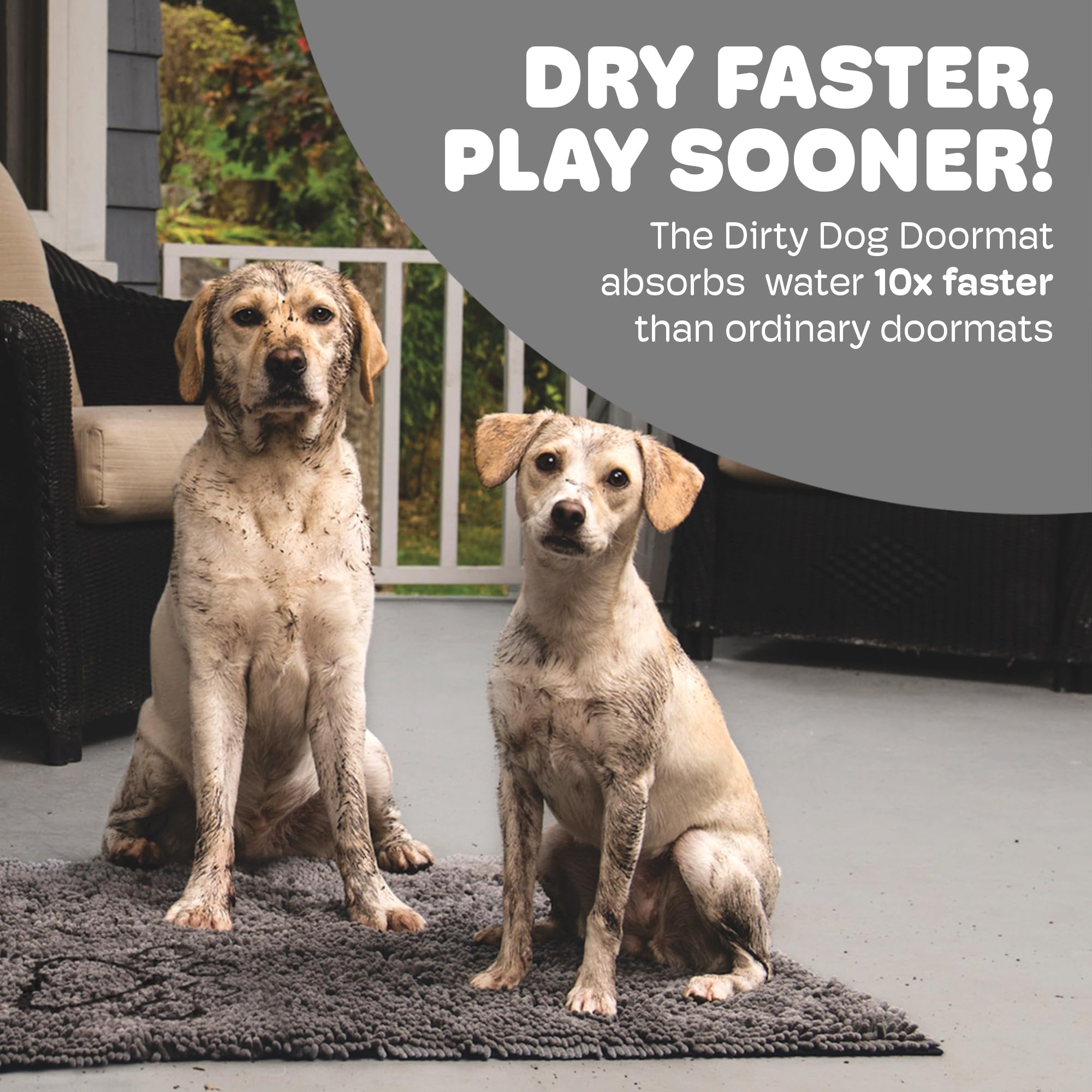 Dog Gone Smart alfombra con respaldo antideslizante para seguridad.
