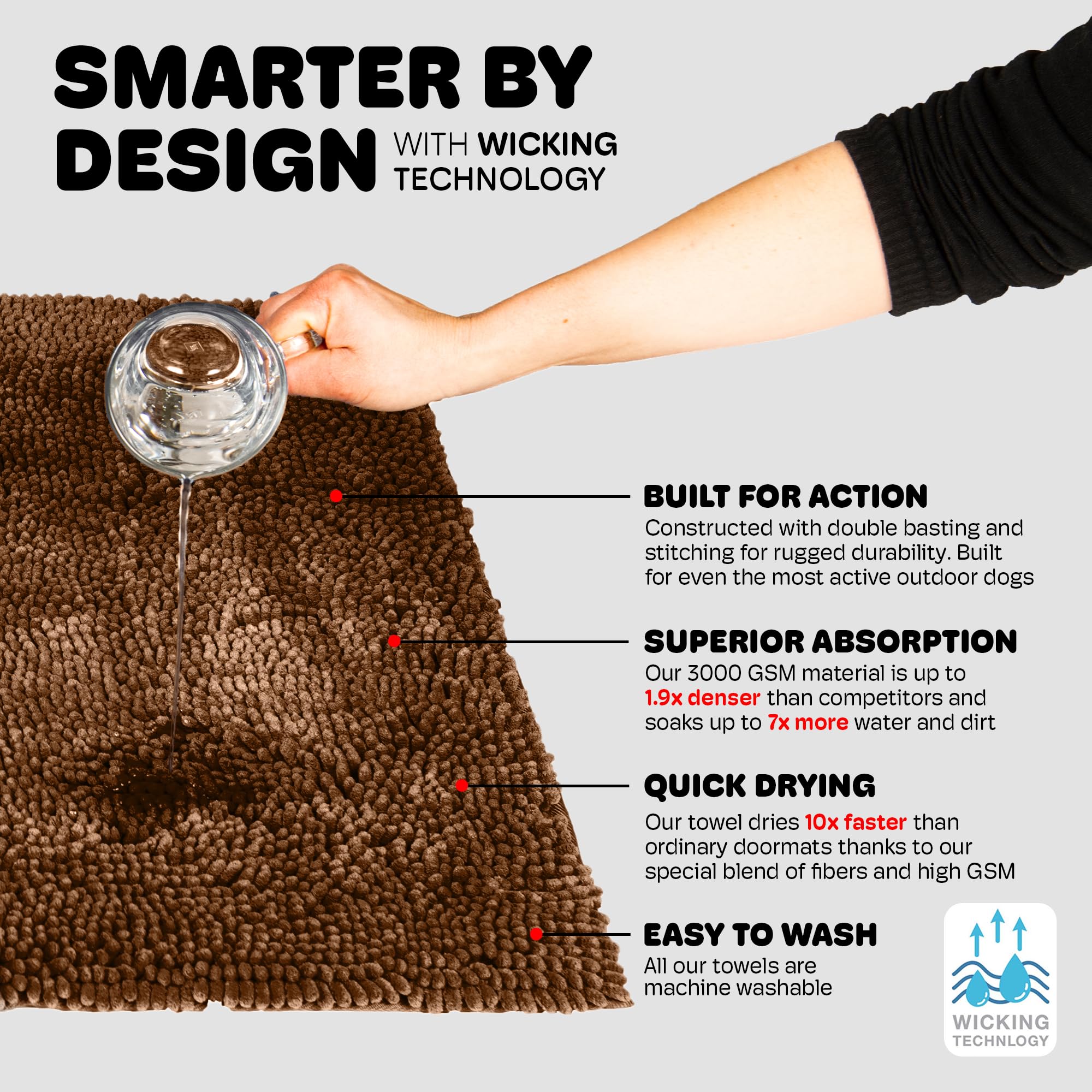 Dog Gone Smart felpudo para coche, protege asientos de salpicaduras y suciedad.
