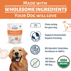 Dog Mamma's Snaps con jengibre y canela, sabor reconfortante para perros.