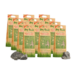 Dog Rocks en pradera verde, uso en agua para cuidar el césped