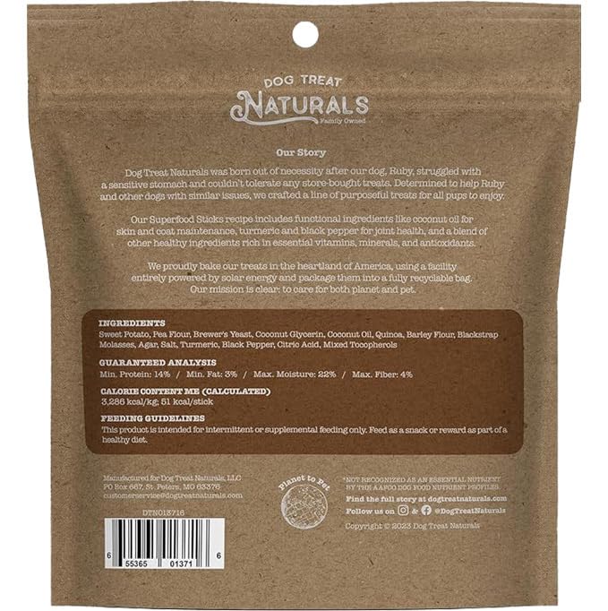 Dog Treat Naturals hecho en EE. UU con ingredientes naturales.