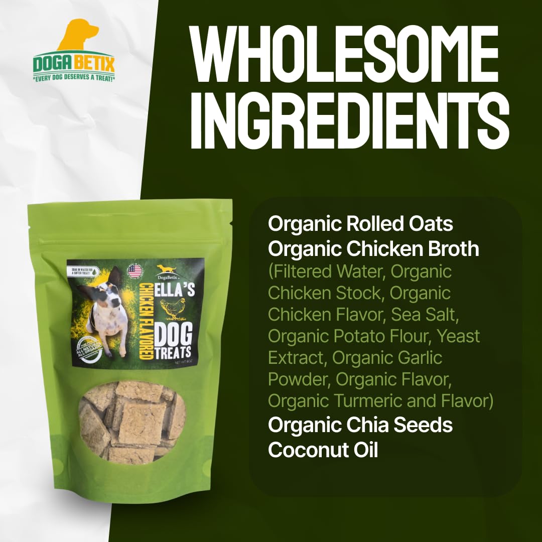 DogaBetix Ella's con ingredientes orgánicos y naturales de lista corta.