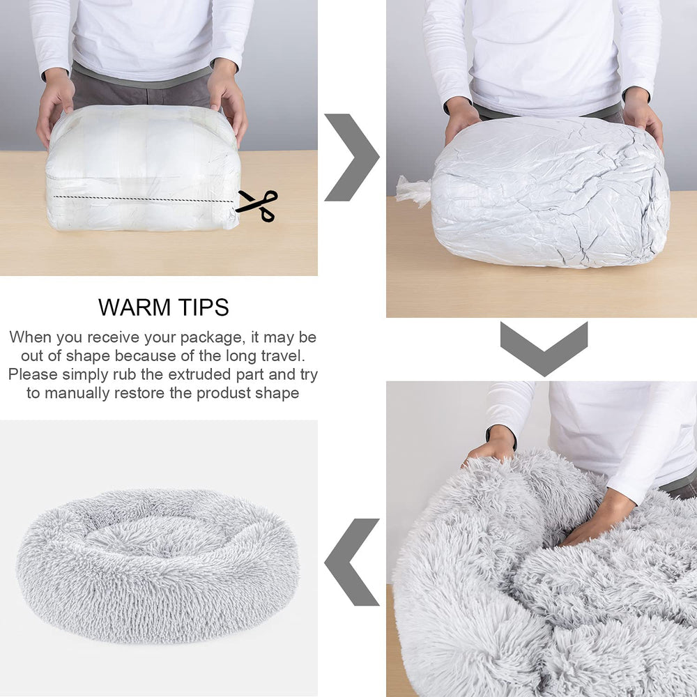 DogBaby Cama Donut Peluche: diseño cómodo que favorece el descanso diario en casa.